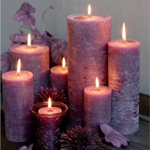 Macon Pillar Candle rustic 40 h Plum