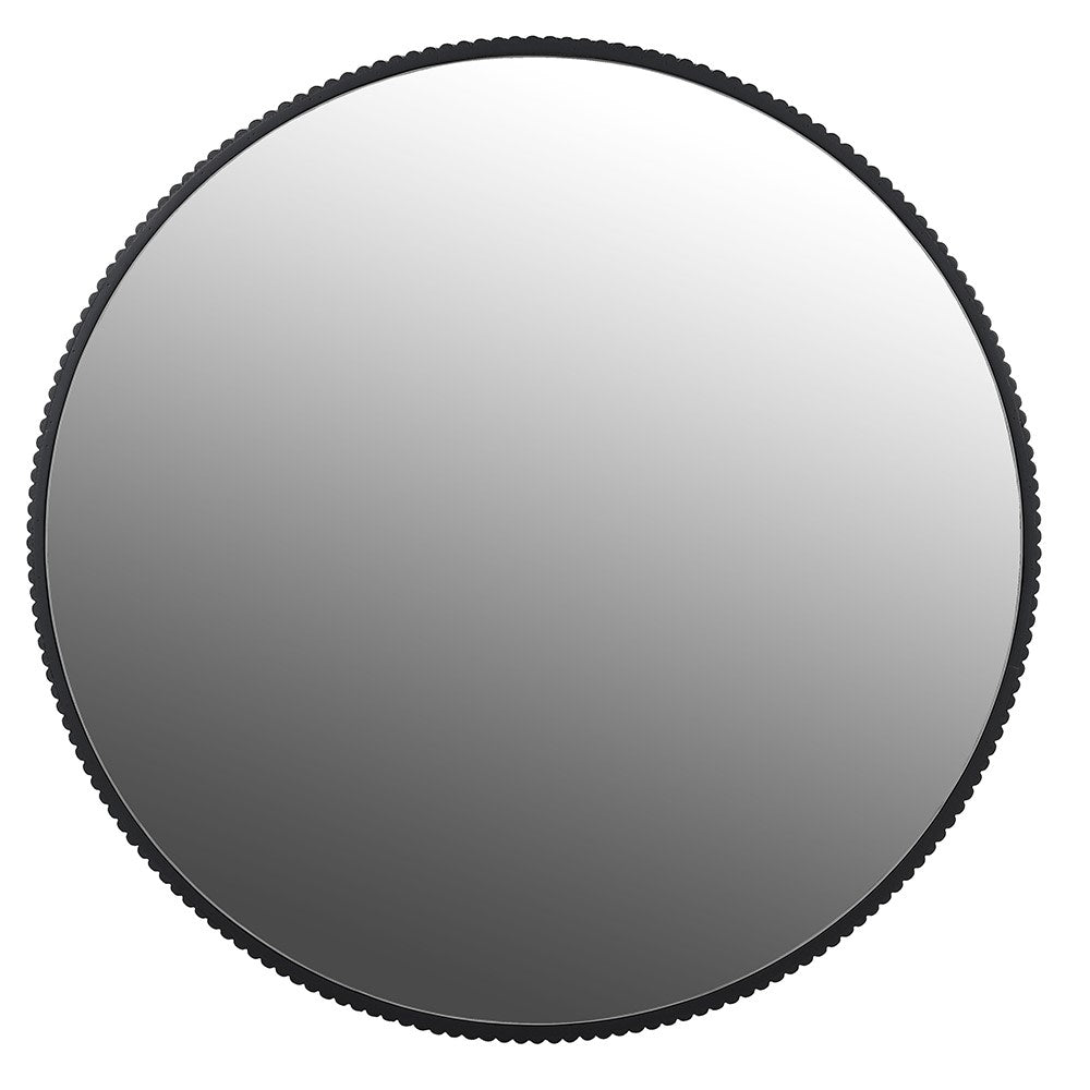 Minimal Black Round Mirror