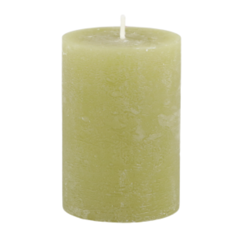 Macon Pillar Candle Rustic Moss