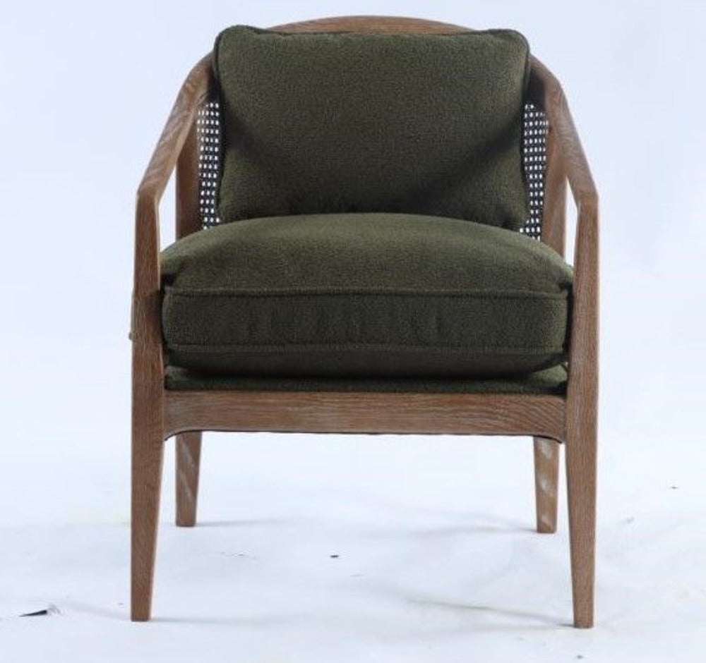 Arlo Olive Green Boucle Chair