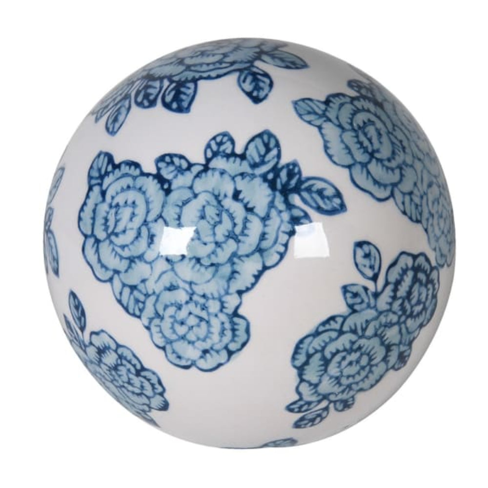 Set of 4 Delft Blue Ceramic Orbs