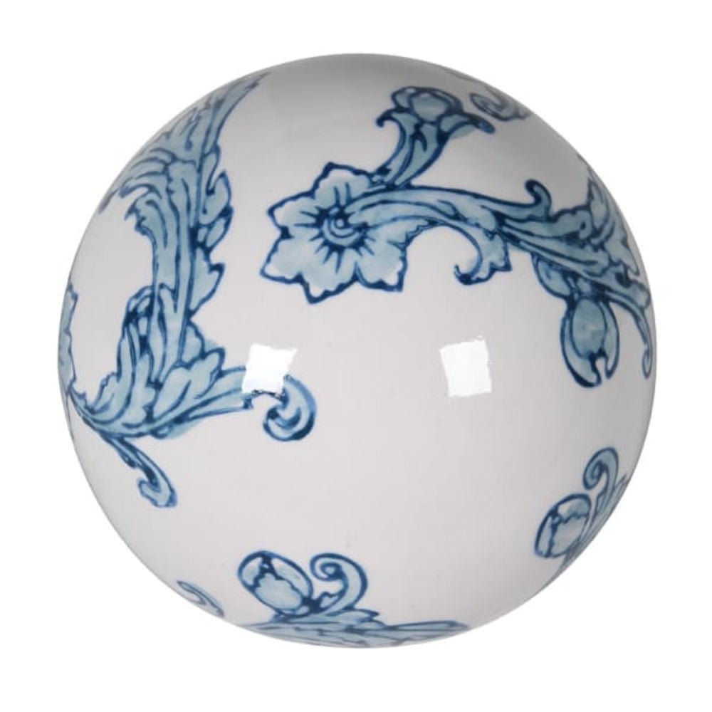 Set of 4 Delft Blue Ceramic Orbs