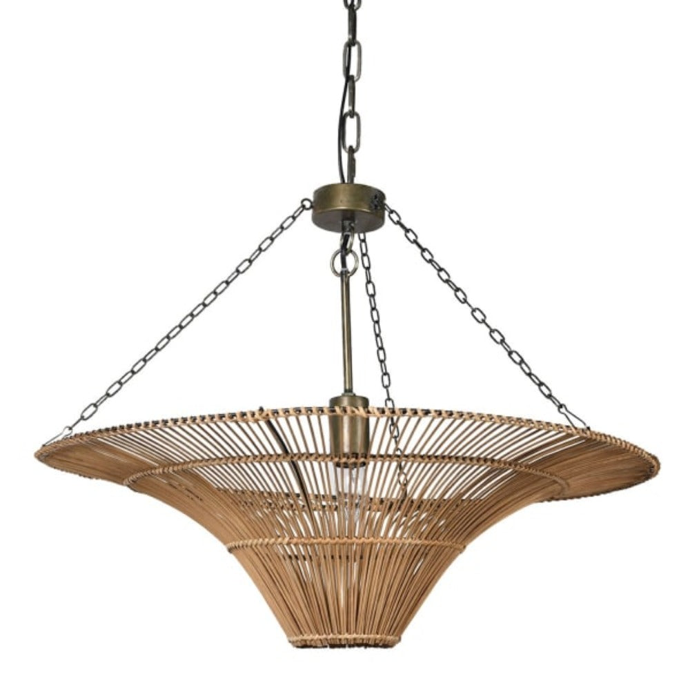 Rattan and Bamboo Pendant Light