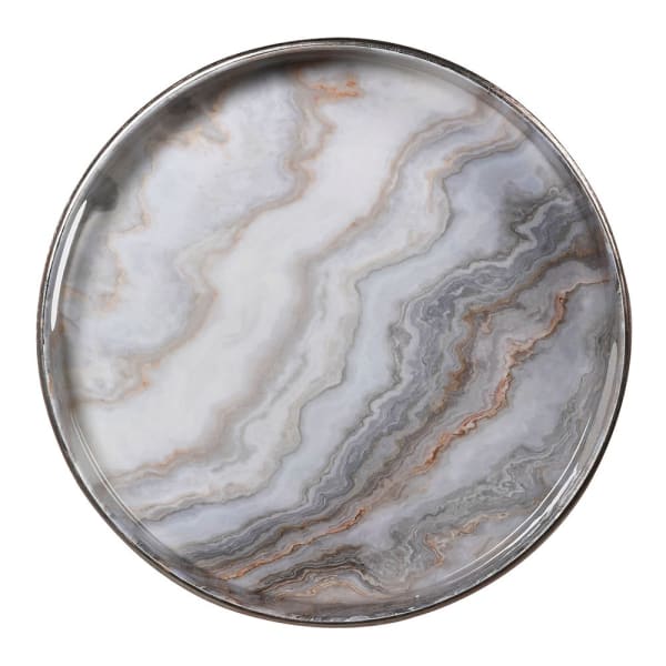 Rose Gold Marble Effect Tray