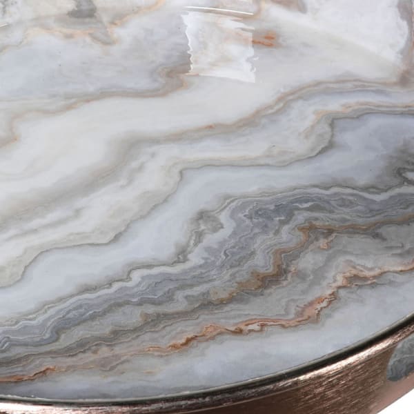 Rose Gold Marble Effect Tray