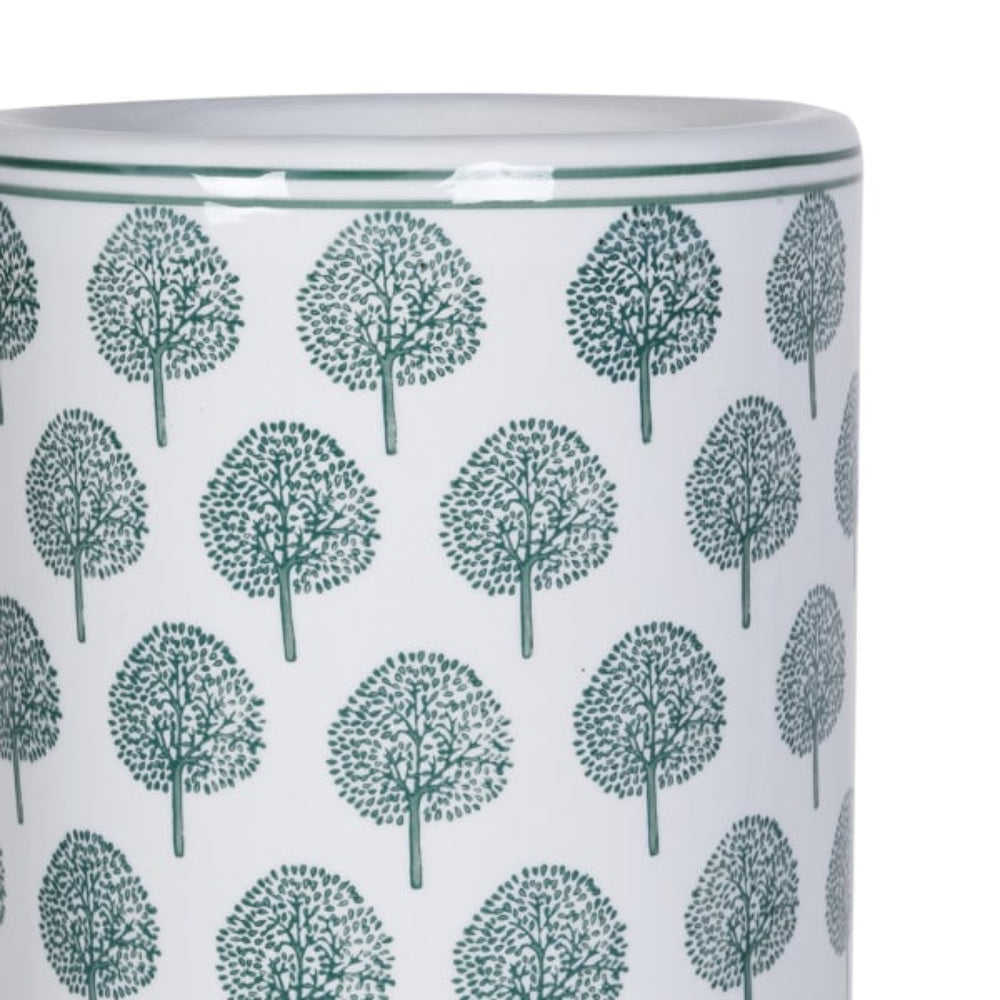 Green and White Tree Umbrella Stand