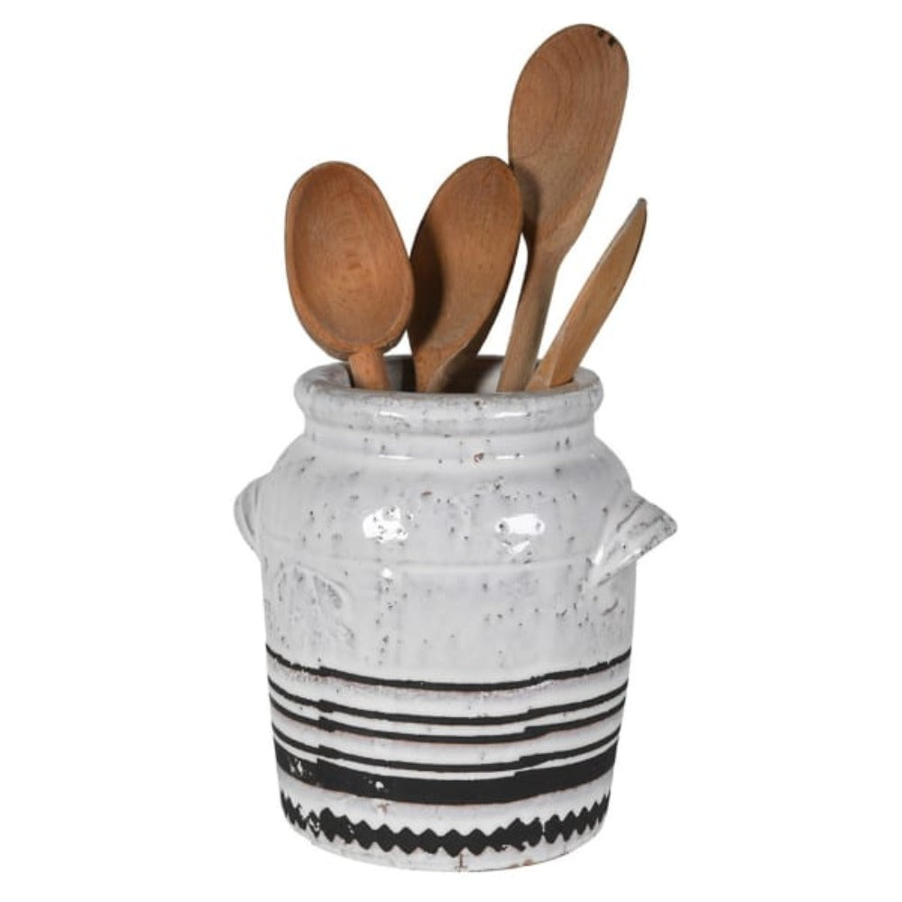 Black and White Aztec Vase