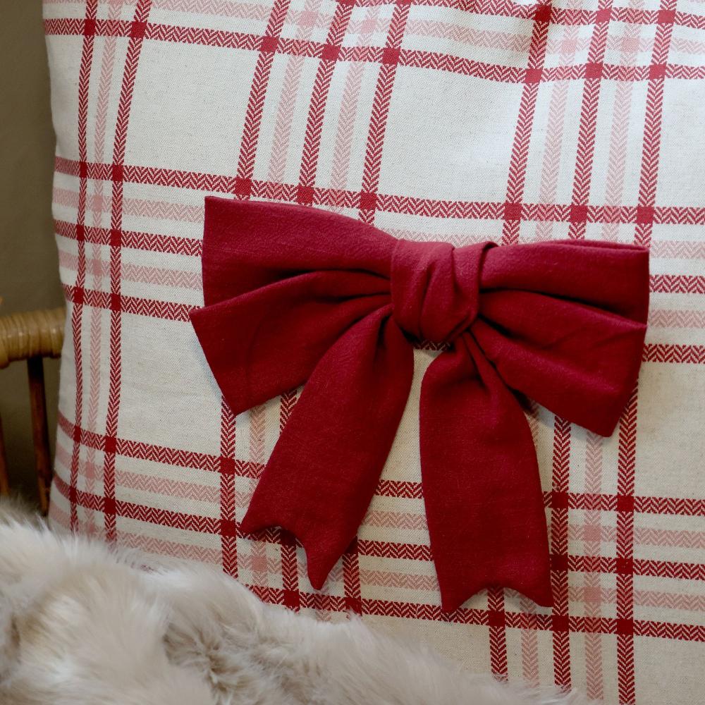 Christmas Bow Cushion