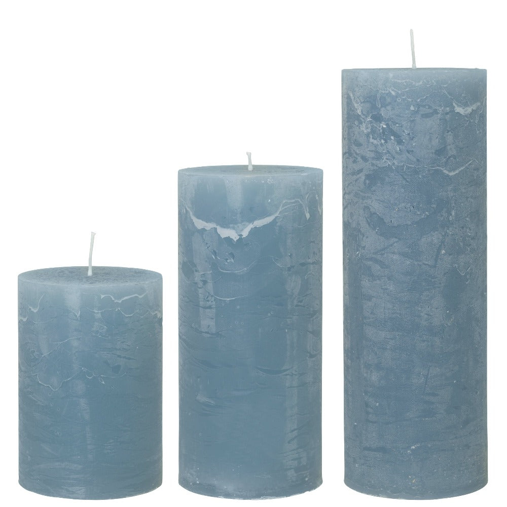 Rustic Winterblue Candles