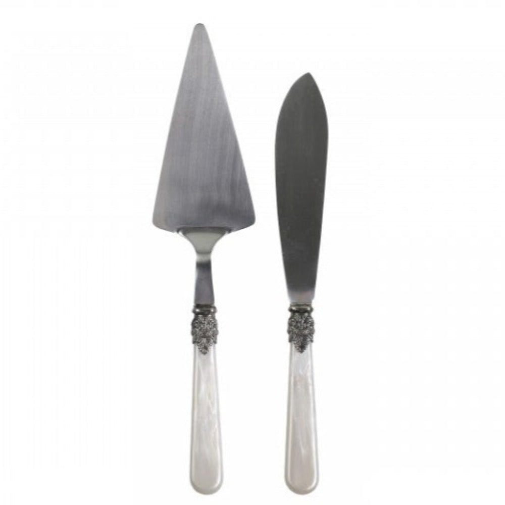 Linas Cake server & knife set of 2