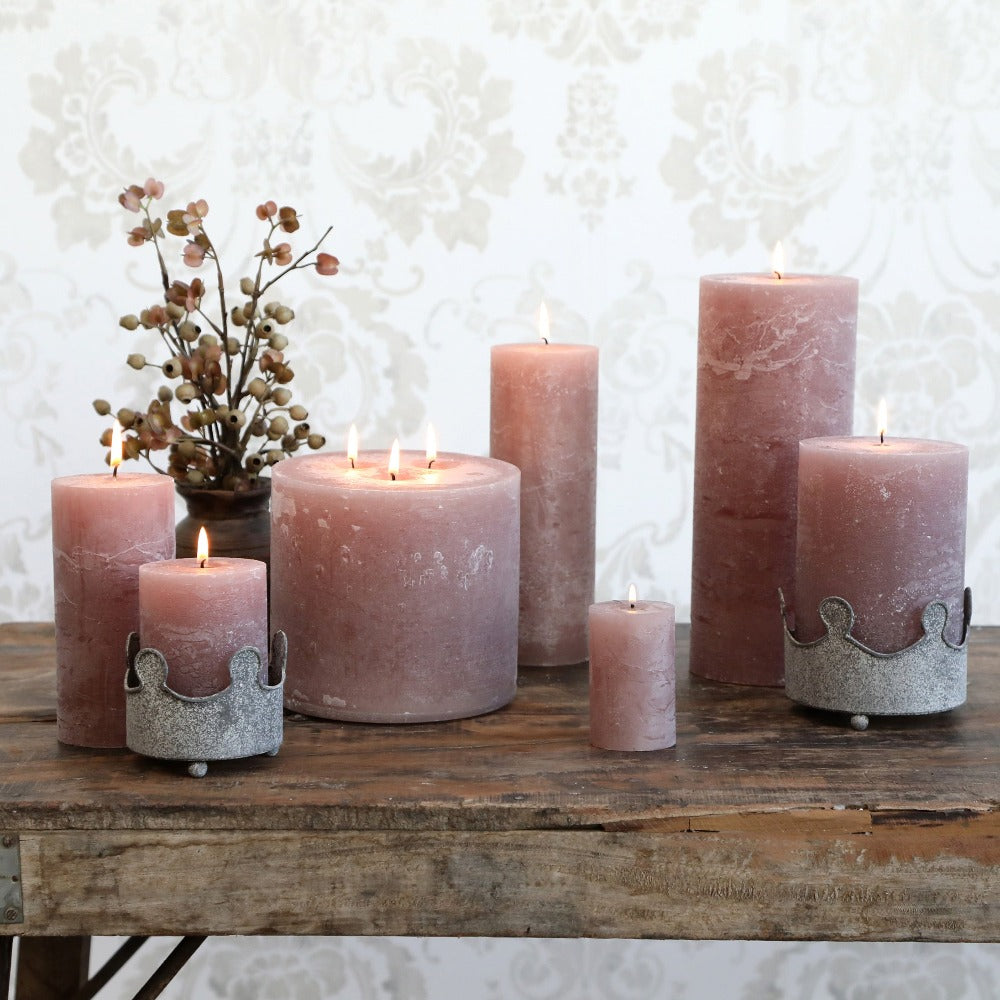 Macon Rustic Pillar Candle Taupe