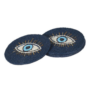 Set of 4 Blue Evil Eye Coasters