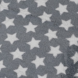 Grey & White Cosy Star Throw