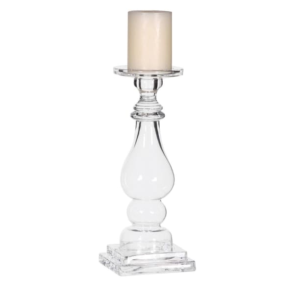 Clear Glass Candlestick