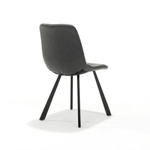 
            
                Load image into Gallery viewer, Bari Vintage Black PU Chair
            
        