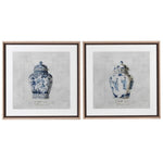 Set of 2 Chinoiserie Urn Pictures