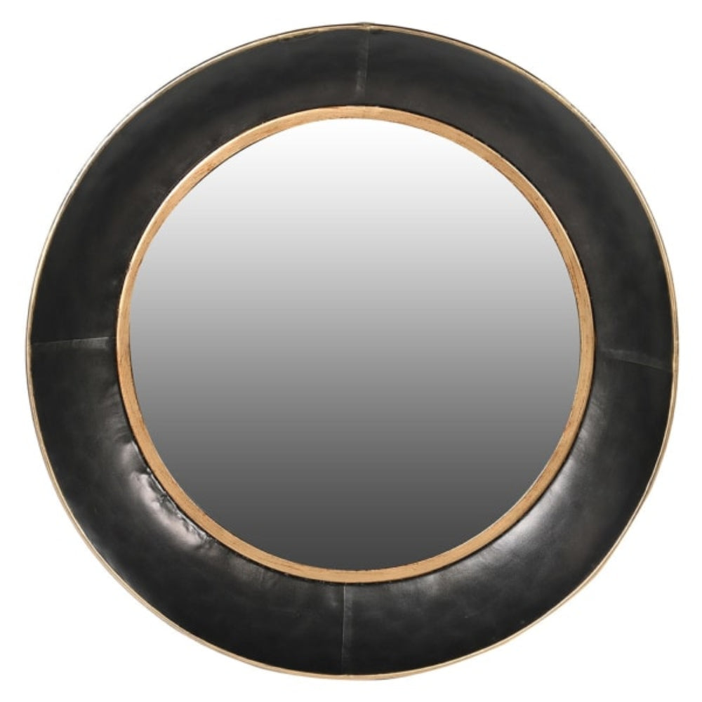 Medium Round Metal Framed Mirror