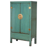Antique Turquoise 2 Door Blue Cabinet