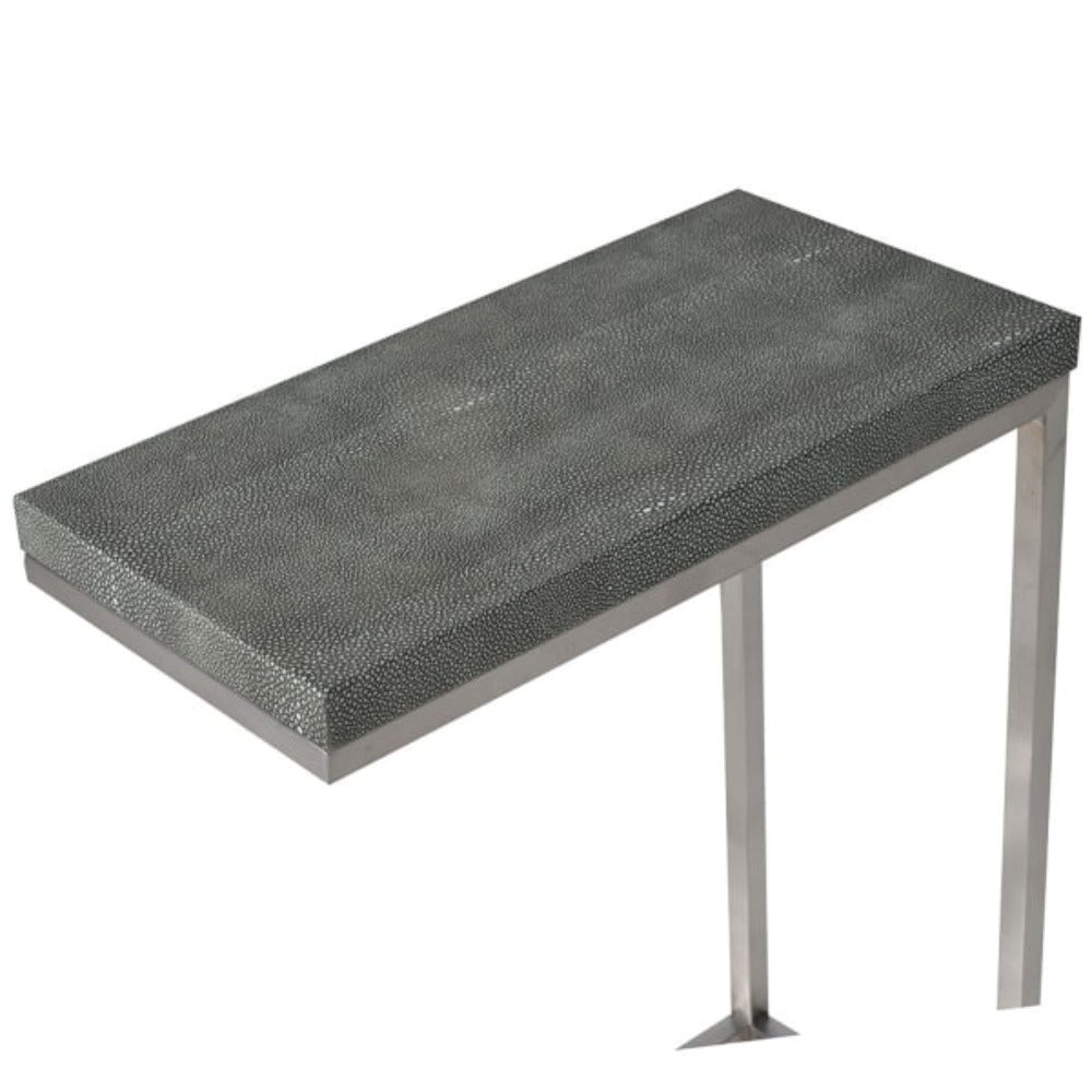 Faux Shagreen Leather Effect Reading Table