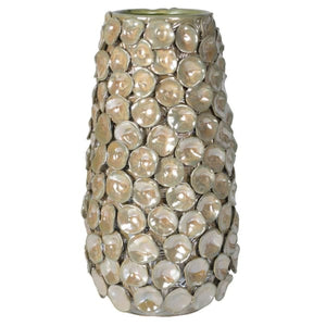 Large Handmade Ceramic Textured Petal Vase