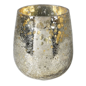 
            
                Load image into Gallery viewer, Small Antique Smoke Crackle Votive Holder
            
        