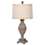 Deco Table Lamp with Banded Linen Shade