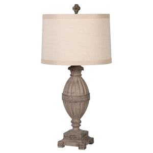 
            
                Load image into Gallery viewer, Deco Table Lamp with Banded Linen Shade
            
        