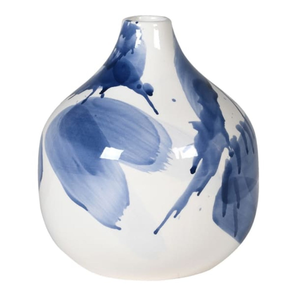 Blue Splash Ceramic Vase