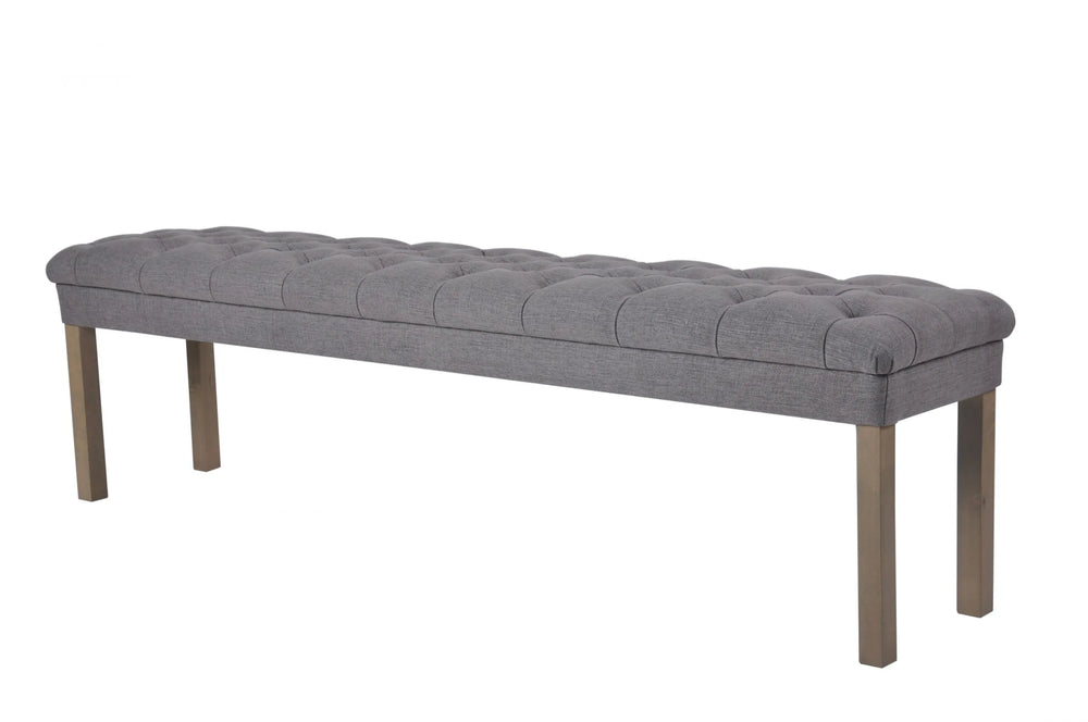 180cm Upholstered Grey Day Bench