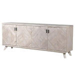 Modern Fir Wooden Sideboard with Parquet Detail