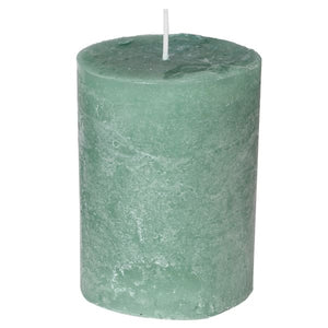 Small Sage Rustic Pillar Candle