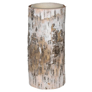 Large LED Birch Candle