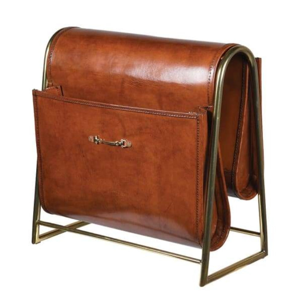 Leather Magazine Holder
