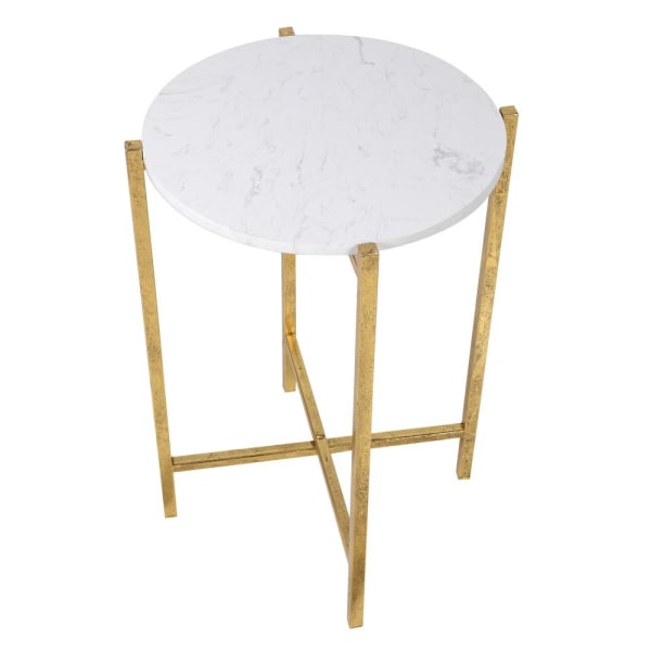 Faux Marble Top Side Table