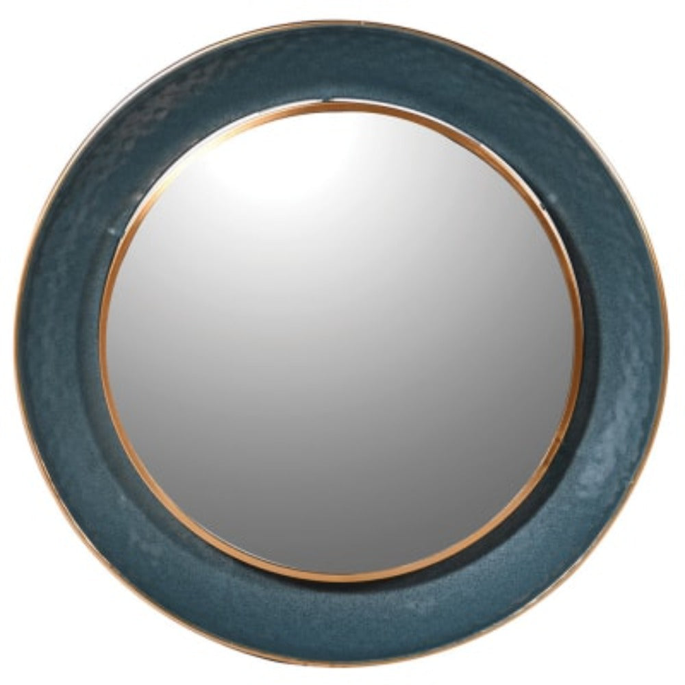 Turquoise Round Wall Mirror