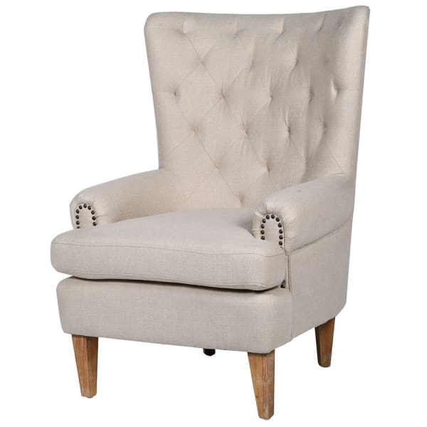 Natural Linen Arm Chair