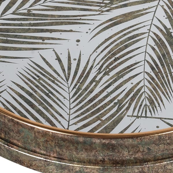 Mirrored Fern Tray Tables