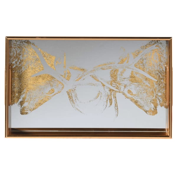 Stag Mirror Trays - Set Of 2