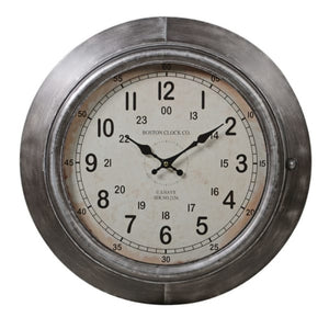 
            
                Load image into Gallery viewer, Antique Silver Roman Numerals Wall Clock
            
        