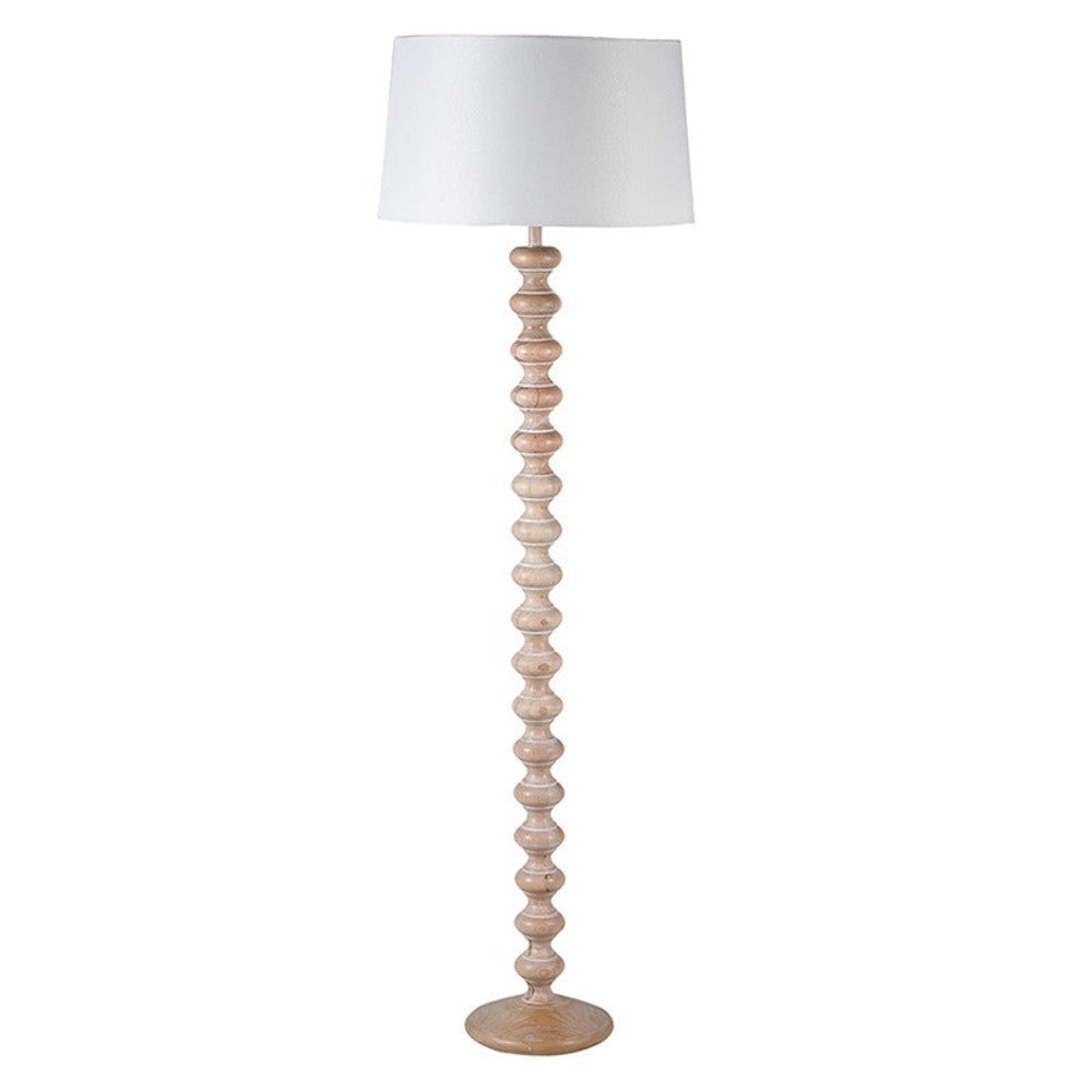 Floor Lamp With Wooden Twist Base