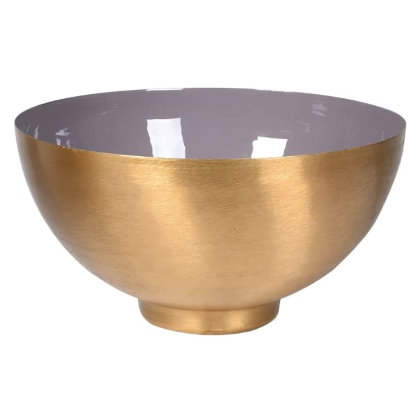 Gold and Pale Purple Enamel Bowl