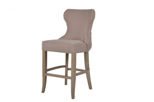 Guia Beige Button Back Counter Stool