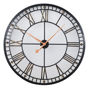 36" Metal Wall Clock with Inner Light