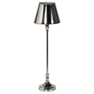 
            
                Load image into Gallery viewer, Slim Nickel Table Lamp with Metal Shade
            
        