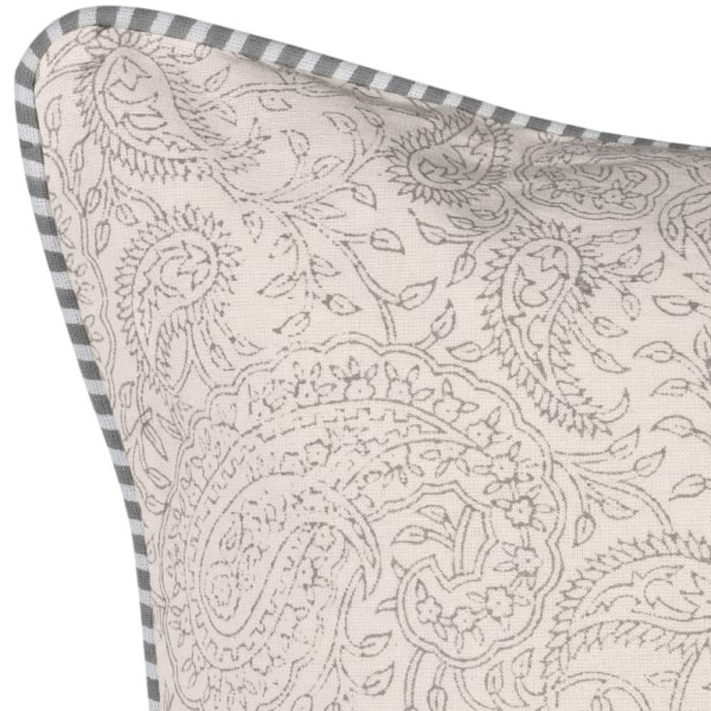 
            
                Load image into Gallery viewer, Block Print Paisley Cotton Cushion
            
        