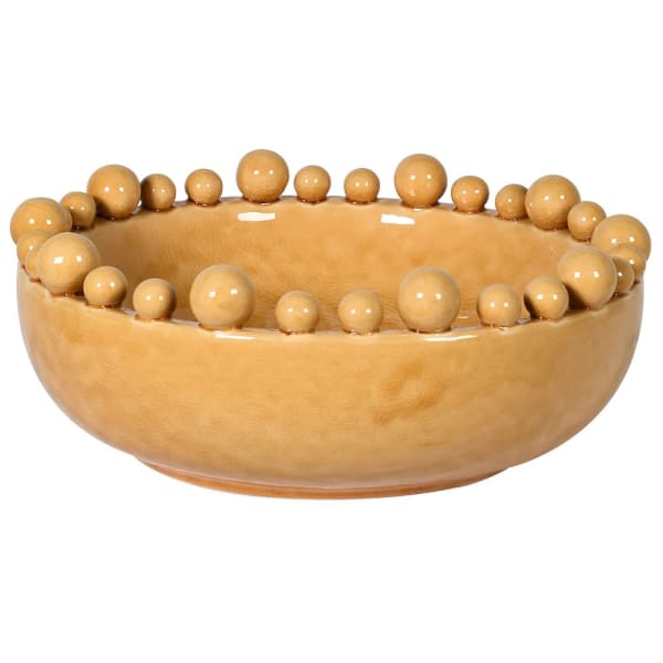 Ceramic Mustard Bobble Bowl with Balls