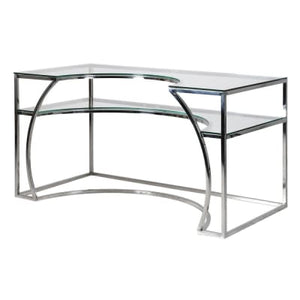 Stainless Steel and Glass Desk