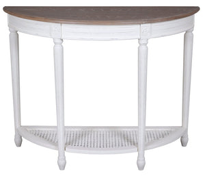 Rodez Half Moon Console Table with Shelf