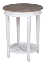 Rodez Round Side Table with Shelf