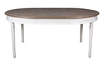 Rodez White Extendable Circular/Oval Dining Table